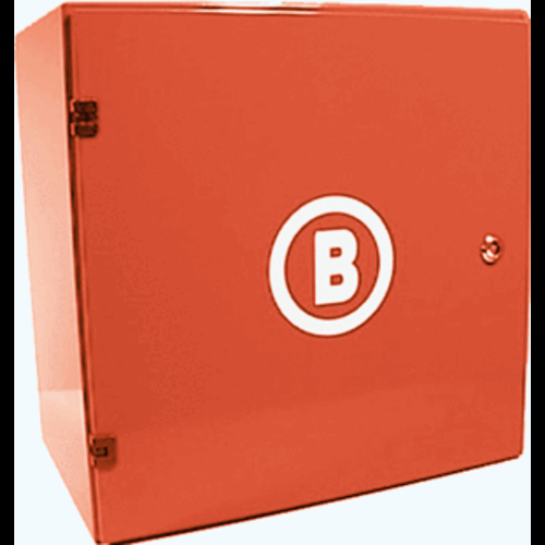  Chubb Ajax Spulenschrank | Rot | 500 x 500 x 300 mm | Einbaugerät | Stahl | Lackiert 