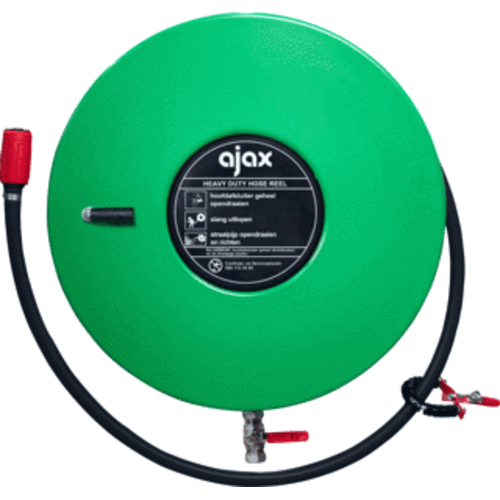  Chubb Ajax Schlauchtrommel | Einzeln | Stahl | Manueller Aufroller | 30 m Schlauch 