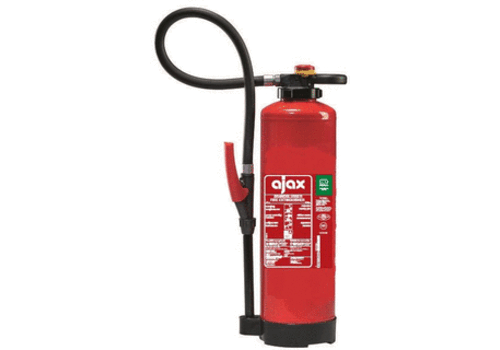  Chubb Ajax Feuerwehrschlauchhaspel | 9 l | feste Montage | 1500 mm Schlauch | Stahl 