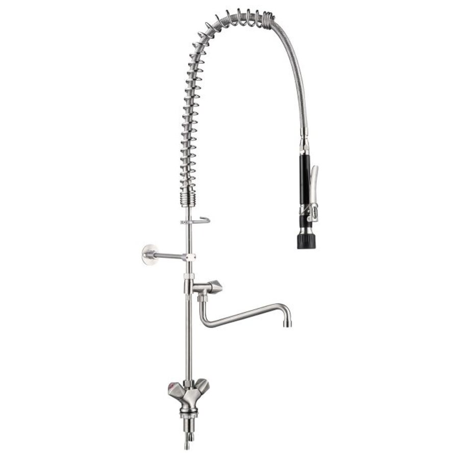 1-hole rinse shower | Stainless steel | 390x975 mm