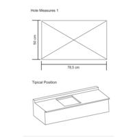 Cocktail-Arbeitsplatz | 85 x 55 x 34 cm