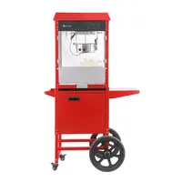 Machine à pop-corn avec chariot | 150 g par cycle | Éclairage inclus | 940 x 510 x (H) 1553 mm