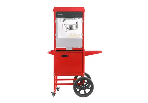  Hendi Popcornmachine met kar | 150 g per cyclus | Verlicht |  940x510x(H)1553 mm 