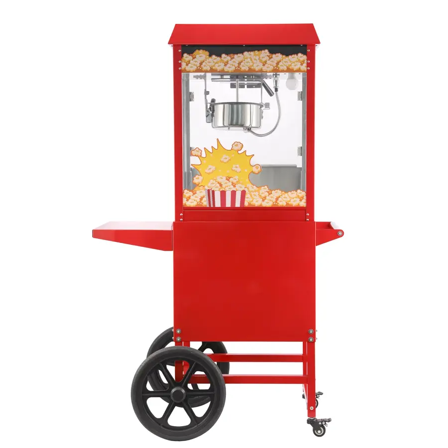 Popcornmaschine mit Wagen | 150 g pro Durchgang | Beleuchtet | 940 x 510 x (H) 1553 mm