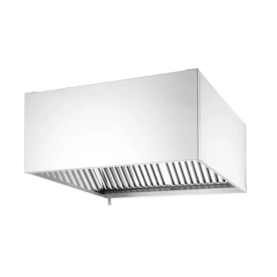 Wandgemonteerde afzuigkap | Bevestigd met bouten | RVS | 1005x1000x(H)450 mm