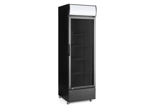  Hendi Backbar koelkast met glazen deur | zwart | 254 L | 578x605x(H)1980 mm 