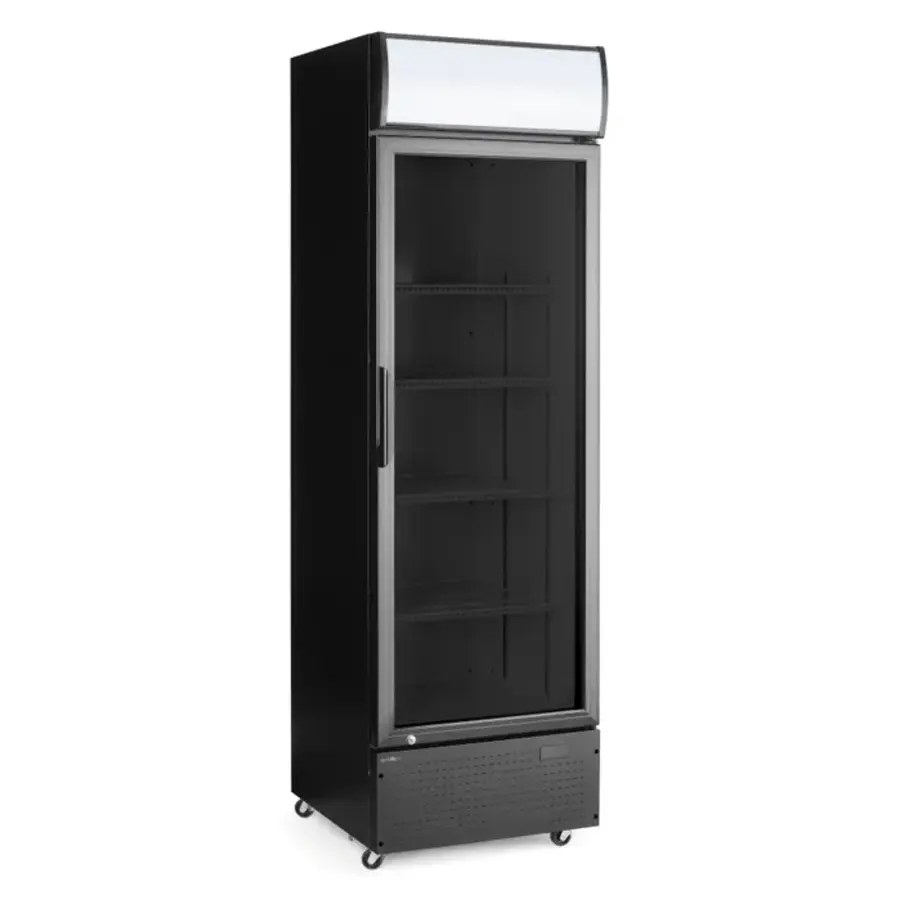 Kühl-/Gefrierkombination mit Glastür | Schwarz | 254 l | 578 x 605 x (H) 1980 mm