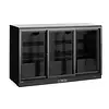 Backbar koelkast | 3 schuifdeuren | zwart | 308 L | 1350x520x(H)865 mm