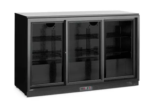  Hendi Backbar refrigerator | 3 sliding doors | black | 308 L | 1350x520x(H)865 mm 