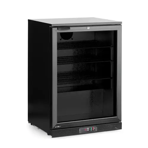  Hendi Backbar koelkast met glazen deur | zwart | 105 L | 600x530x(H)870 mm 