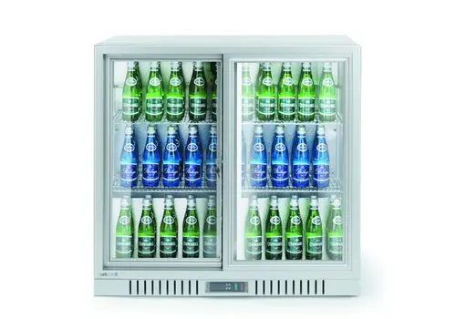  Hendi Backbar refrigerator with sliding glass doors | silver | 150 L | 900x520x(H)840 mm 
