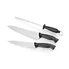 Hendi Knife set & sharpening stone | Stainless steel & PP | 2 chef's knives 18/24 cm + sharpening steel 23 cm | Black