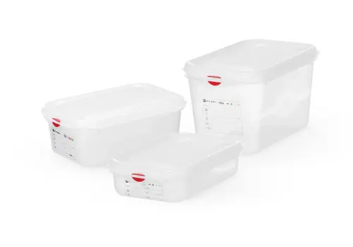  HorecaTraders Contenant avec couvercle | GN 1/4 | empilable | différentes tailles 