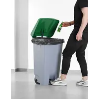 Waste bin | Light gray | 120L | 51x42.5x(H)87.5