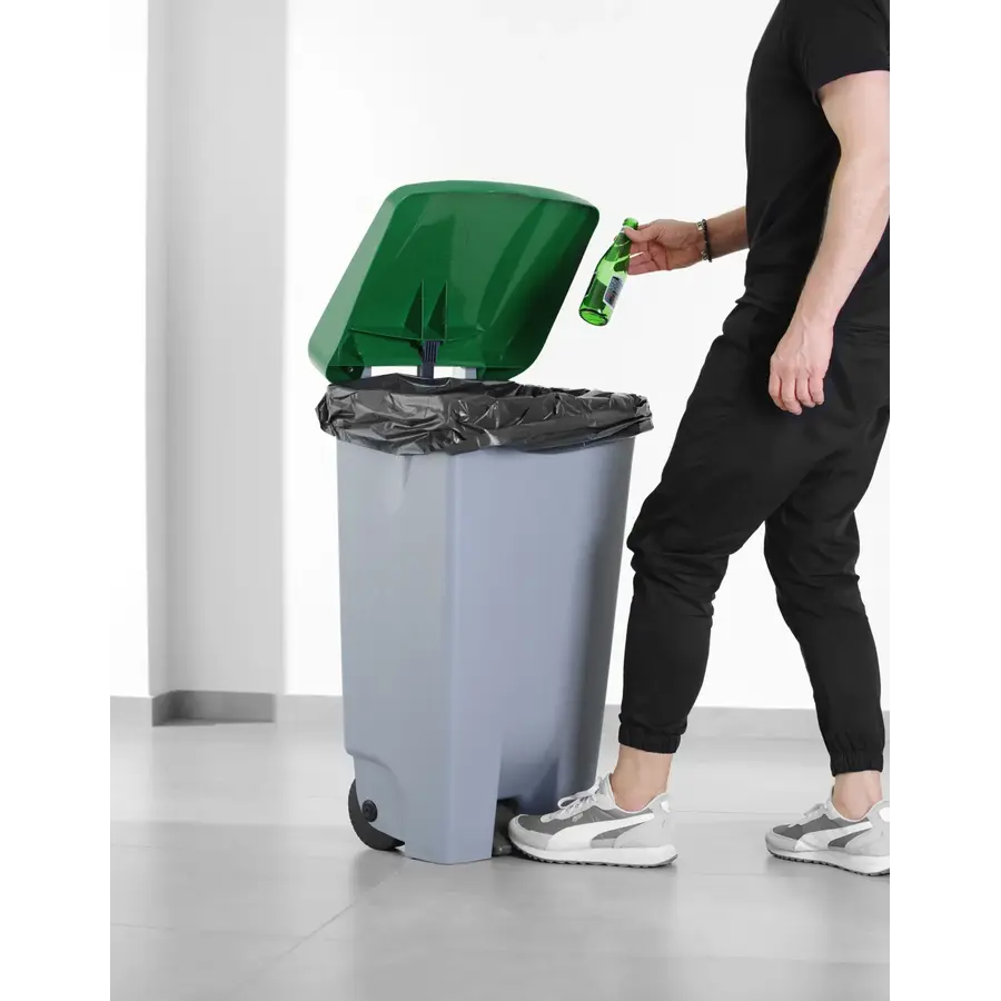 Waste bin | Light gray | 120L | 51x42.5x(H)87.5