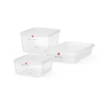 Conteneur GN 2/3 | Polypropylène | Empilable | Avec couvercle | 3 tailles