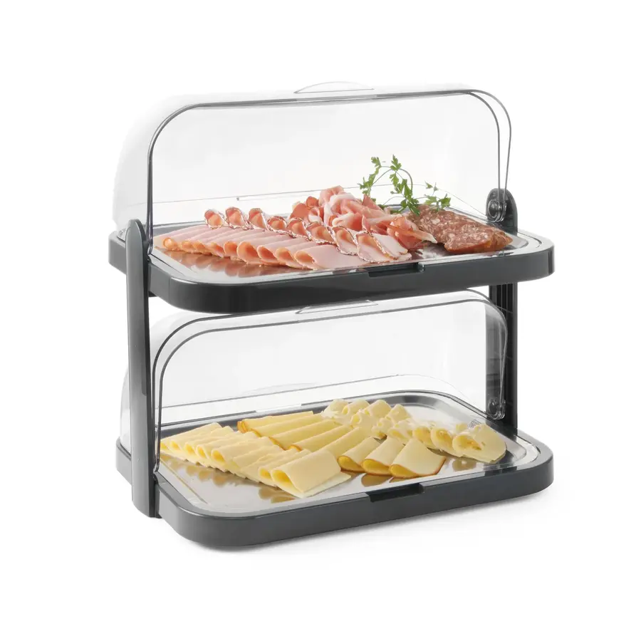 Cooling display | With roll top | Double | 4 cooling elements | 44x32x (H) 44cm