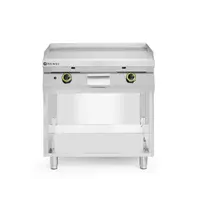 Grillplatte | Glatt | Gas | Auf Unterschrank | 3 Seiten geschlossen | 80 x 70 x (H) 90 cm