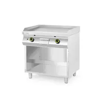 Grill plate | Smooth | Gas | On base cabinet | 3 sides closed | 80x70x(h)90cm