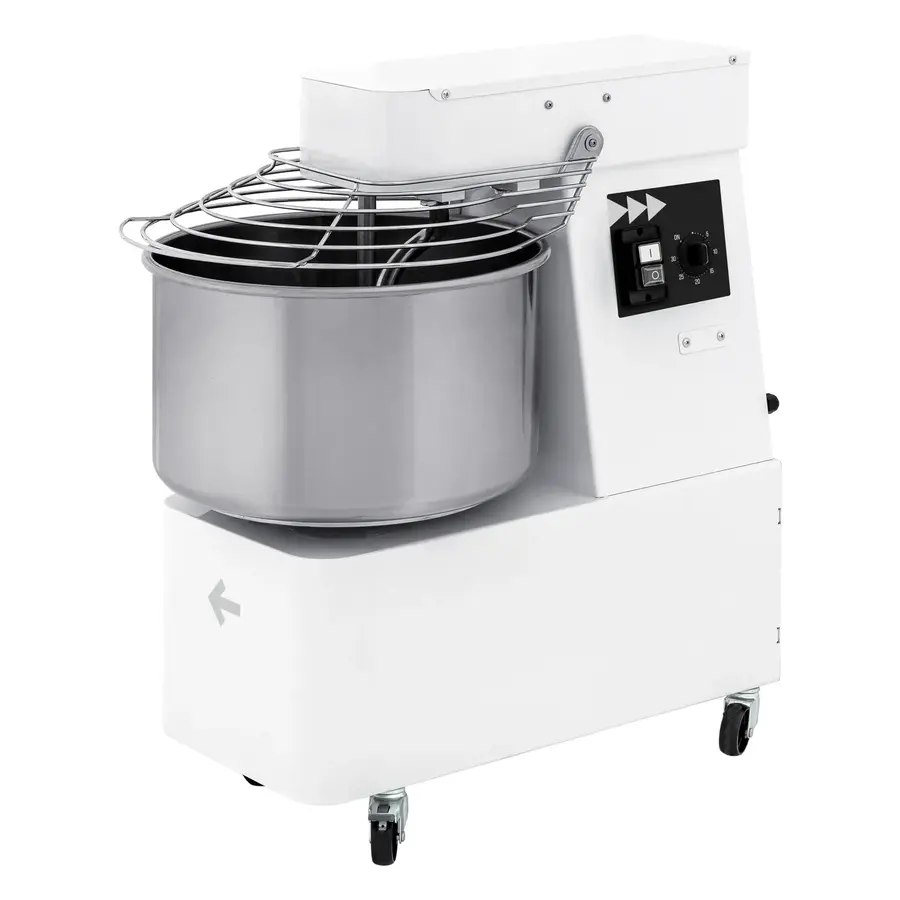 Spiraalmixer | Met vaste kom | 22L | 2 speed | Timer | 38,5x67x(h)72,5cm