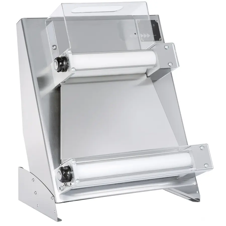 Laminoir à pâte à pizza | Électrique | Utilisation intuitive | PEHD et acier inoxydable | 58,5 x 43,5 x (H) 71,5 cm