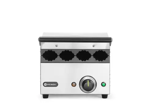  Hendi Contactgrill | hotdogs en wraps | 385x285x(H)254 | 300 °C | RVS 