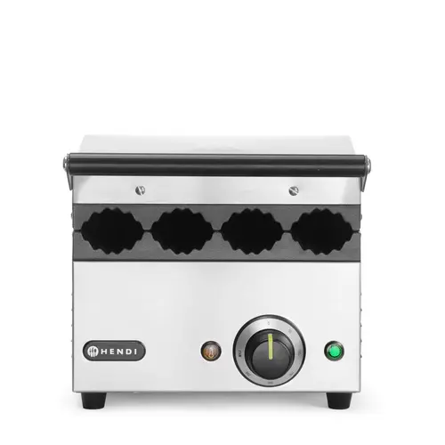  Hendi Kontaktgrill | Hotdogs und Wraps | 385 x 285 x (H) 254 mm | 300 °C | Edelstahl 