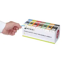 Aufkleber für Lebensmittelsicherheit | Mit Spender | 1000 Stück | 24 x 8 x (H) 10 cm