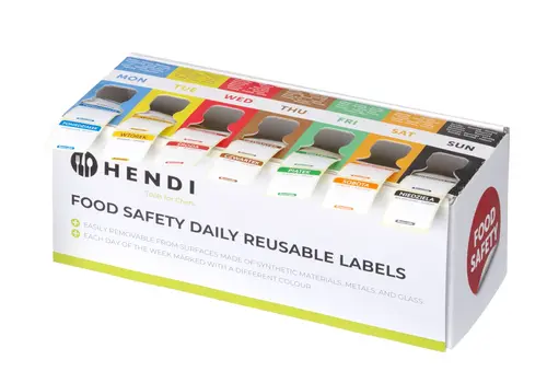  HorecaTraders Étiquettes de sécurité alimentaire | Avec distributeur | 1000 pièces | 24 x 8 x 10 cm (H) 