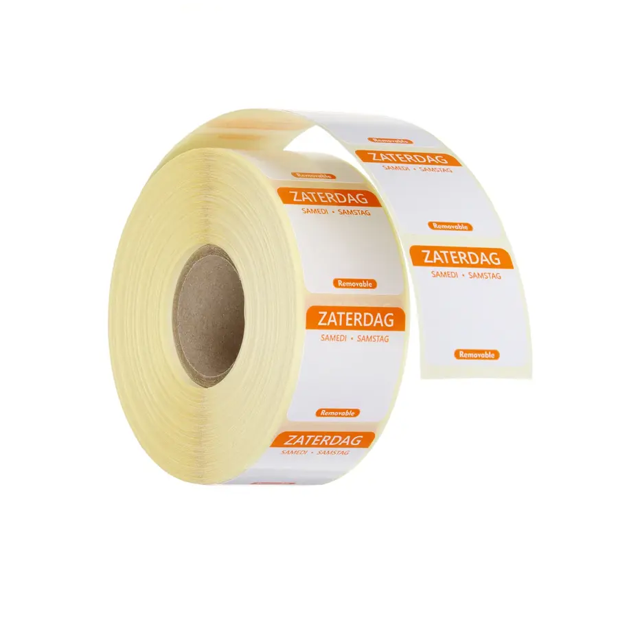 Food Safety Sticker | 500 stickers | Dutch | Choose from 7 days