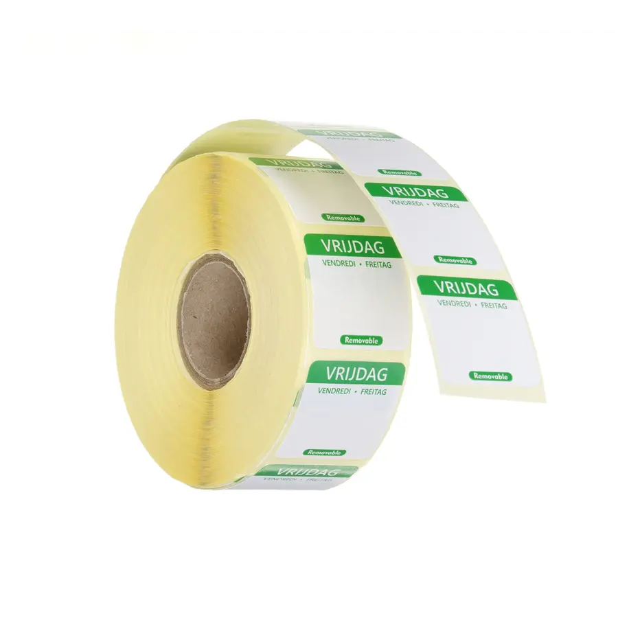 Food Safety Sticker | 500 stickers | Dutch | Choose from 7 days