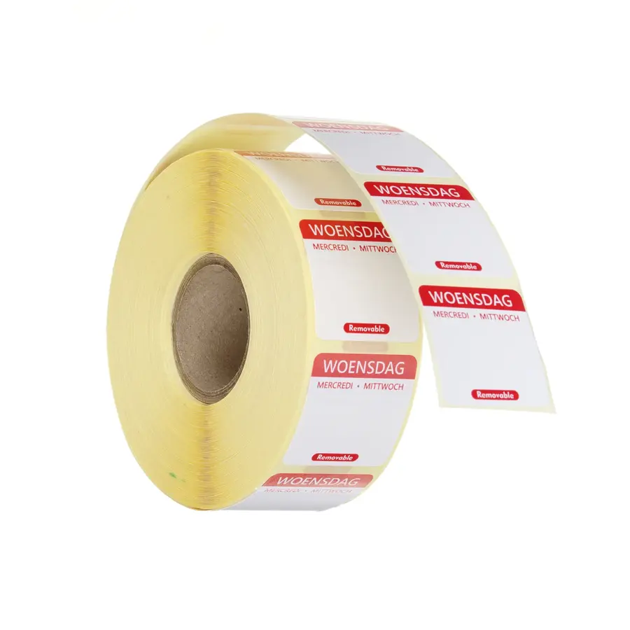 Food Safety Sticker | 500 stickers | Dutch | Choose from 7 days