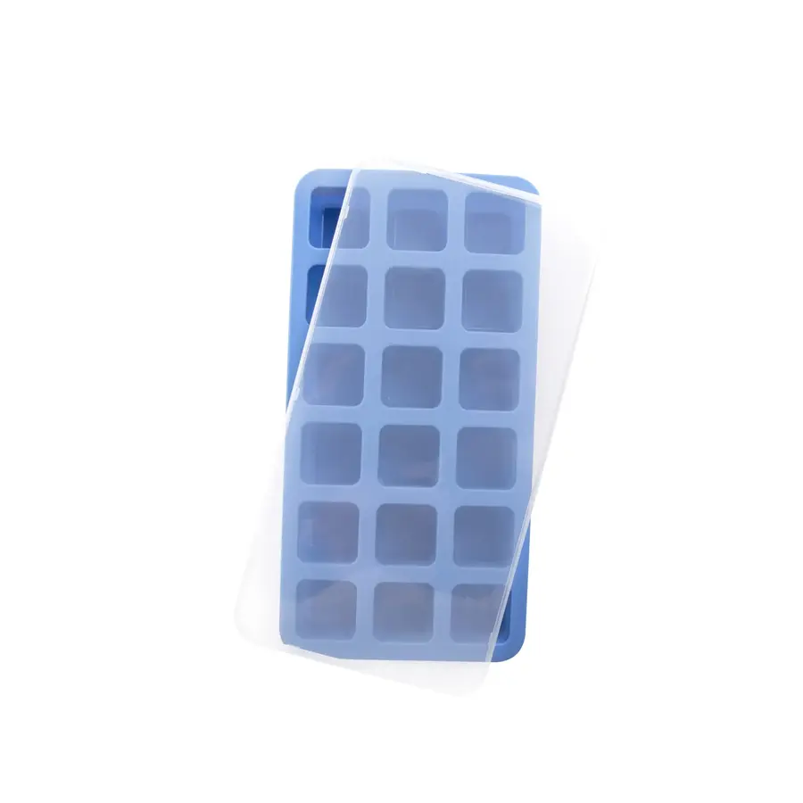 Ijsblokjes vorm | Met deksel | Silicone | 21,7x11,4x(H)3cm