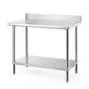 Werktafel met spatrand | RVS | 1600x600x(H)950