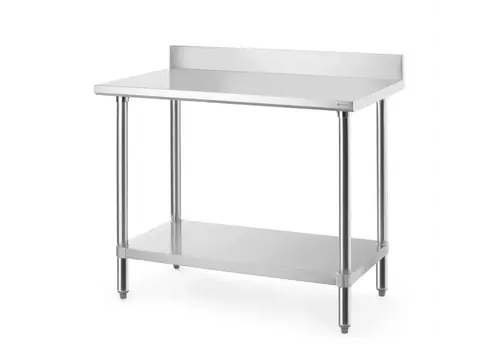  Hendi Table de travail avec dosseret | Acier inoxydable | 1600 x 600 x (H) 950 