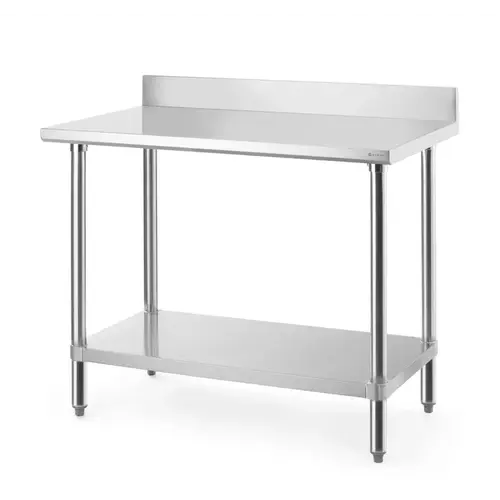  Hendi Werkbank mit Spritzschutz | Edelstahl | 1600 x 600 x (H) 950 
