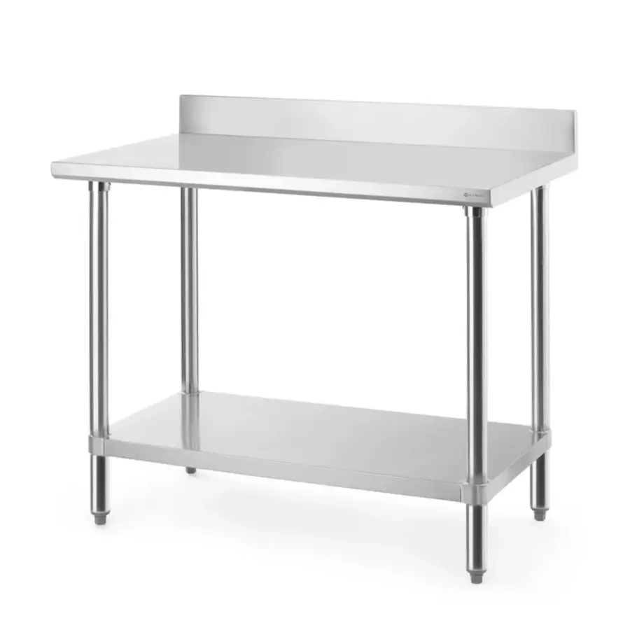 Werktafel met spatrand | RVS | 1600x600x(H)950