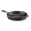 HorecaTraders Cast iron grill pan | 2.25kg | Induction | 39.8x26.5x(H)4.8cm