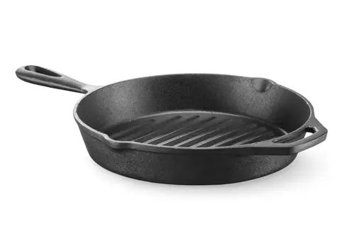  HorecaTraders Cast iron grill pan | 2.25kg | Induction | 39.8x26.5x(H)4.8cm 