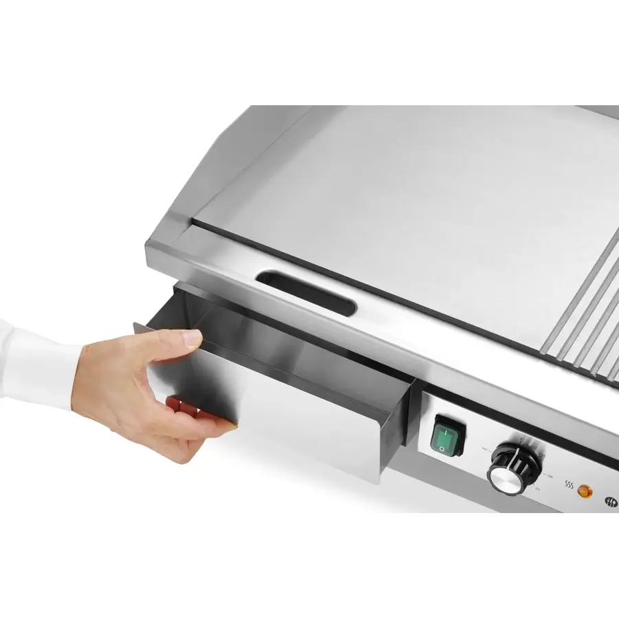 Backblech | Halb flach, halb gerippt | Gehärteter Stahl | 72 x 46 x (H) 24,1 cm