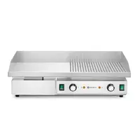 Baking tray | Half flat, half ribbed | Hardened steel | 72x46x(h)24.1cm