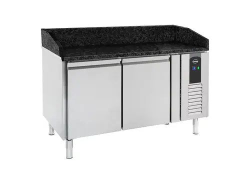  HorecaTraders Pizza workbench | 390L | 2 doors (EN600x400) | +2°C/+8°C | Forced ventilation | 1510x800x850/1000(h)mm 