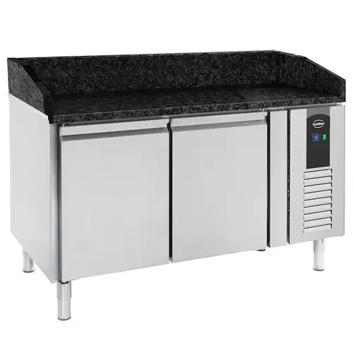  HorecaTraders Pizza workbench | 390L | 2 doors (EN600x400) | +2°C/+8°C | Forced ventilation | 1510x800x850/1000(h)mm 