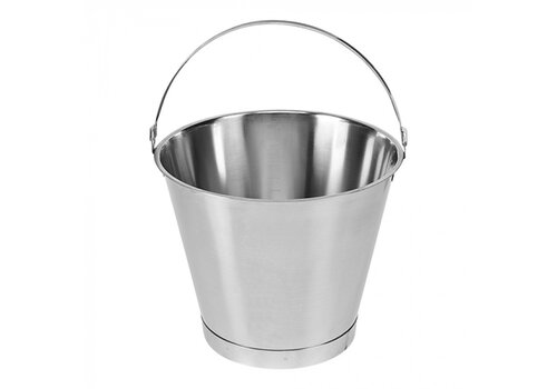  HorecaTraders Bucket | Stainless steel | Handle | 3 sizes 
