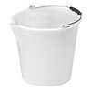 HorecaTraders Bucket | White | Polyethylene | Handle | 3 sizes