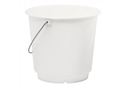  HorecaTraders Emmer | Wit | Polypropyleen | Handvat | 4 formaten 