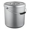 HorecaTraders Bucket | With lid | Gray | Handle | Polypropylene | 4 sizes