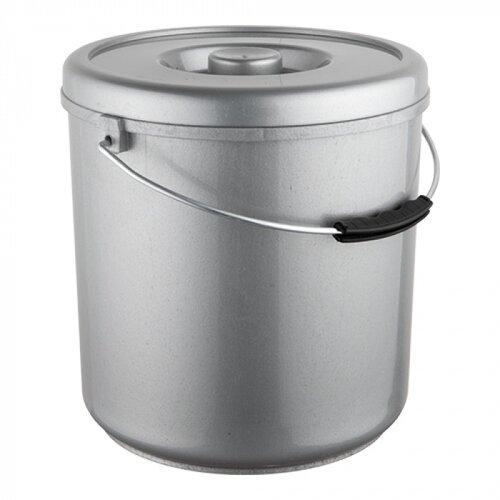  HorecaTraders Bucket | With lid | Gray | Handle | Polypropylene | 4 sizes 