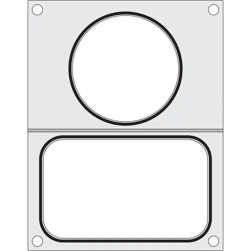  HorecaTraders Sealframe voor Traysealer | 1x 178x113mm, 1x ø115mm 