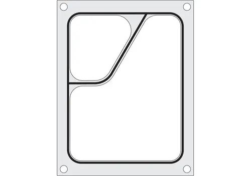  HorecaTraders Cadre de scellage pour scelleuse de barquettes | 2 compartiments 227 x 178 mm 